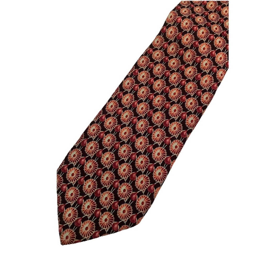 Y2k Vintage Silk Tie ERMENEGILDO ZEGNA Made Italy Multicolored Grandpa